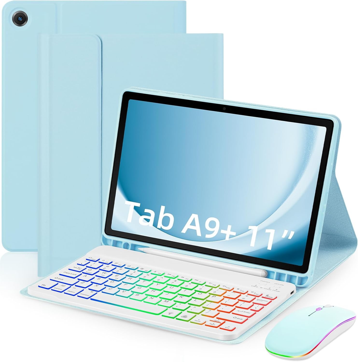 Detachable Backlit Keyboard Case with Mouse for Samsung Galaxy Tab A9+ 11
